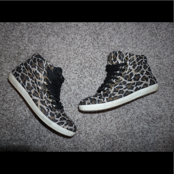 Forever 21 Shoes - leopard print high top sneakers
